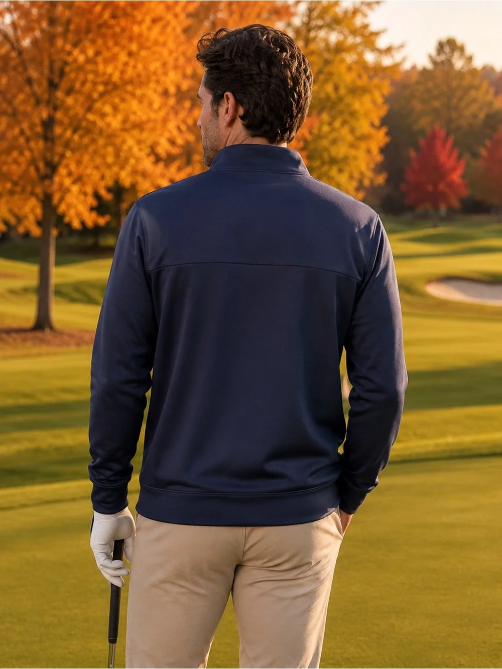 Men’s Golf Gen.CA. Navy Quarter-Zip Pullover Large